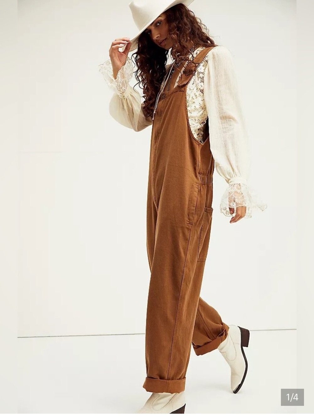 Free People Hunter Denim Overalls Size Small